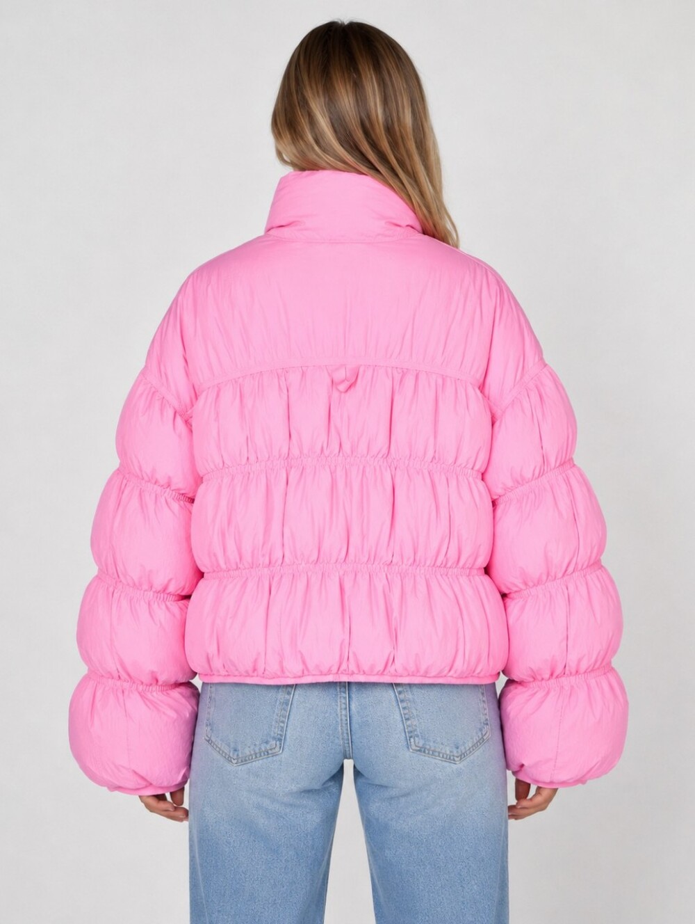 JoyLab Pink Oversized Puffer Jacket Coat Women’s Large NWT - Picture 4 of 13